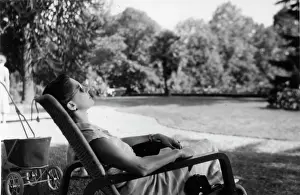 Carly: Carly sunbathing in a garden
