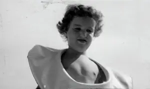 Lifebelt: Carly Thorneycroft's daughter at the Lido, Venice, Italy