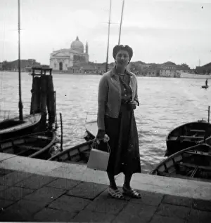 Gondolas: Carly out walking in Venice, Italy