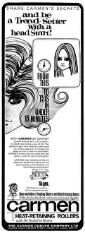 Curlers: Carmen rollers advertisement, 1965
