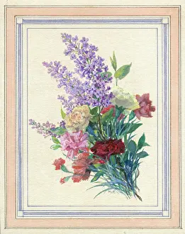 Carnations: Carnations and Lilac ' bunch of flowers