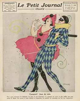 Columbine: Two carnival characters having fun