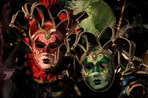 Coloring: Carnival of Venice. Masks