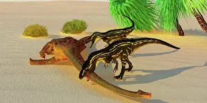 Longus: Two carnivorous Torvosaurus bring down a Diplodocus dinosaur