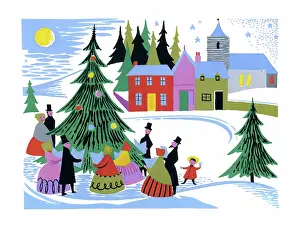 Esme: Carol singers round Christmas tree