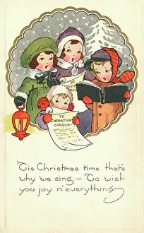 Carols: Carol singers in the snow