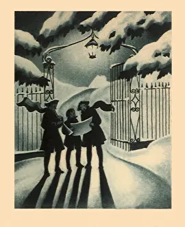 Carols: Carolers Sing By Gate