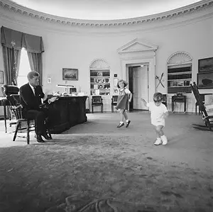 Schlossberg: Caroline and John Jr. dance in the Oval Office