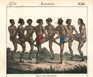 Goedsches: Carolinian natives performing a dance