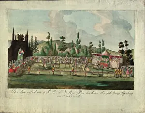 Carousels: The carousel in Laxenburg. 1791. Copper engraving