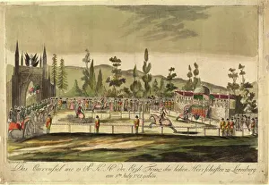 Carousels: The carousel in Laxenburg. 1791. Copper engraving
