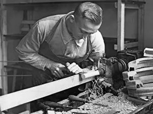 Carpenters: Carpenter in his workshop, 1936