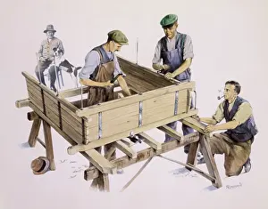 Vices: Carpenters building a wagon