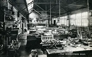 Workbenches: An empty Carpenters Shop