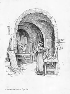 Sketchbook: A carpenter's shop in Nazareth