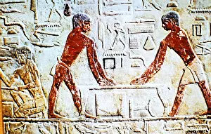 Craftsmen: Carpenters at work: wall painting from the mastaba