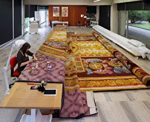 Conservator: Carpet restoration workshop, Mobilier National, Paris