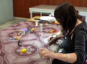 Conservator: Carpet restoration workshop, Mobilier National, Paris