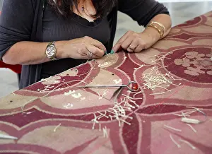 Conservator: Carpet restoration workshop, Mobilier National, Paris
