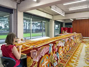 Conservator: Carpet restoration workshop, Mobilier National, Paris