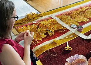 Conservator: Carpet restoration workshop, Mobilier National, Paris