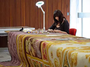 Conservator: Carpet restoration workshop, Mobilier National, Paris