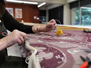 Conservator: Carpet restoration workshop, Mobilier National, Paris