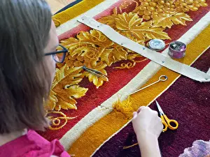 Conservator: Carpet restoration workshop, Mobilier National, Paris