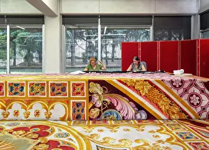 Conservator: Carpet restoration workshop, Mobilier National, Paris