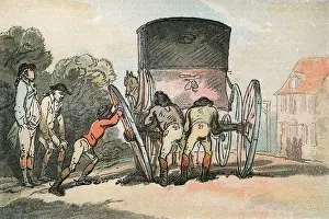 Loses: CARRIAGE LOSES WHEEL