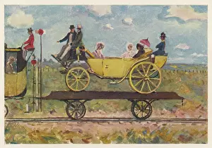 Anticipating: Carriage on Rail Wagon