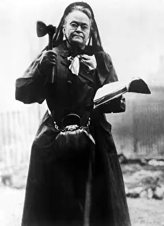 Temperence: Carrie Nation at the peak of her career, ?