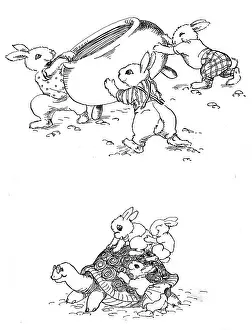 Storycard: The Carrot Factory ' rabbits with a cauldron