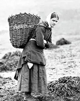 Crofters: Carrying peat on the Isle of Skye, Victorian period