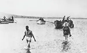 Suvla: Carrying wounded WWI