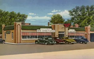 Diner: Cars Outside Restaurant