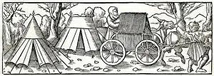 1553: Cart drawn by oxen 1553