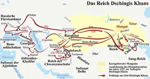Tatars: carthography, historical maps, middle ages, Mongolian