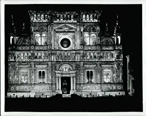 Subtle: Carthusian Monastery of Pavia, Italy, illuminated at night