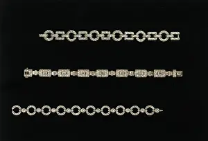 Classy: Three Cartier platinum and diamond bracelets