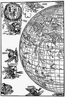 Globes: cartography, globes, Western hemisphere, with