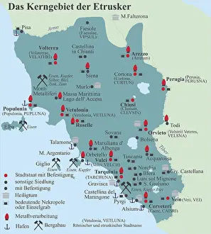 Fiesole: cartography, historical maps, Ancient World
