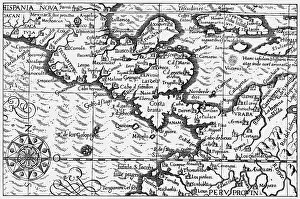 Indiae: cartography, maps, Central America, detail, Historia