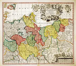 Pommerania: cartography, maps, Germany, Brandenburg, Pommerania