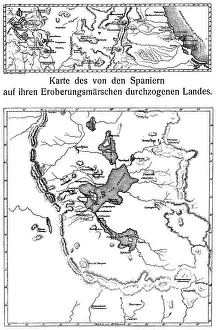 Prescott: cartography, maps, Mexico, map of Anahuac Valley