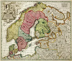 Matthaeus: cartography, maps, Scandinavia, copper engraving