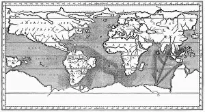 Vulcans: cartography, world maps, physical map with description