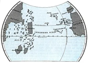 Pozzo: cartography, world maps, planisphere of Paolo