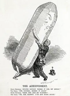 Unsuccessful: Cartoon, The Achievement (Zeppelin raid, WW1)