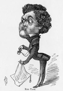 Tape: Cartoon of the actor Johns Clarke